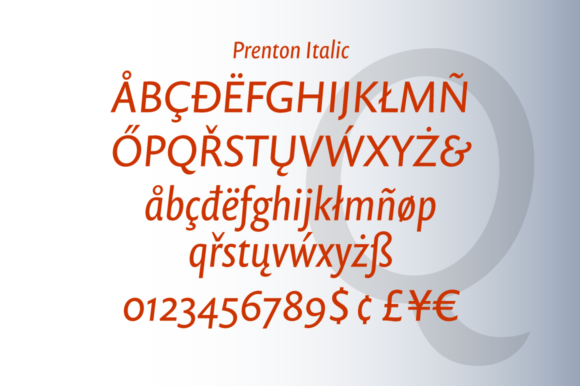 Prenton Regular and Thin Font PNG with transparent background - Preview 2