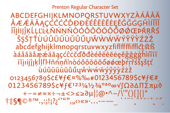 Prenton Regular and Thin Font PNG with transparent background - Preview 3