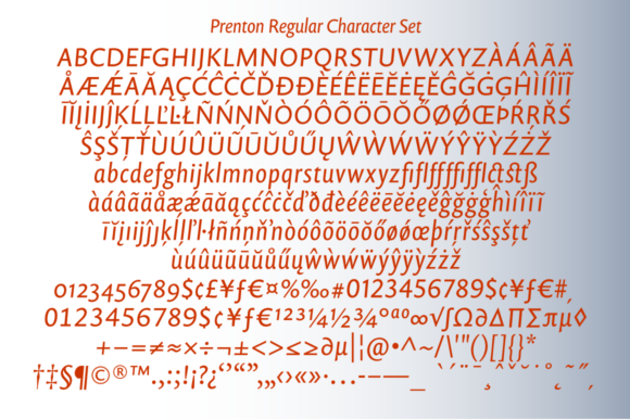Prenton Regular and Thin Font PNG with transparent background - Preview 4