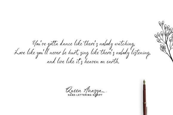 Queen Anasya Font PNG with transparent background - Preview 6
