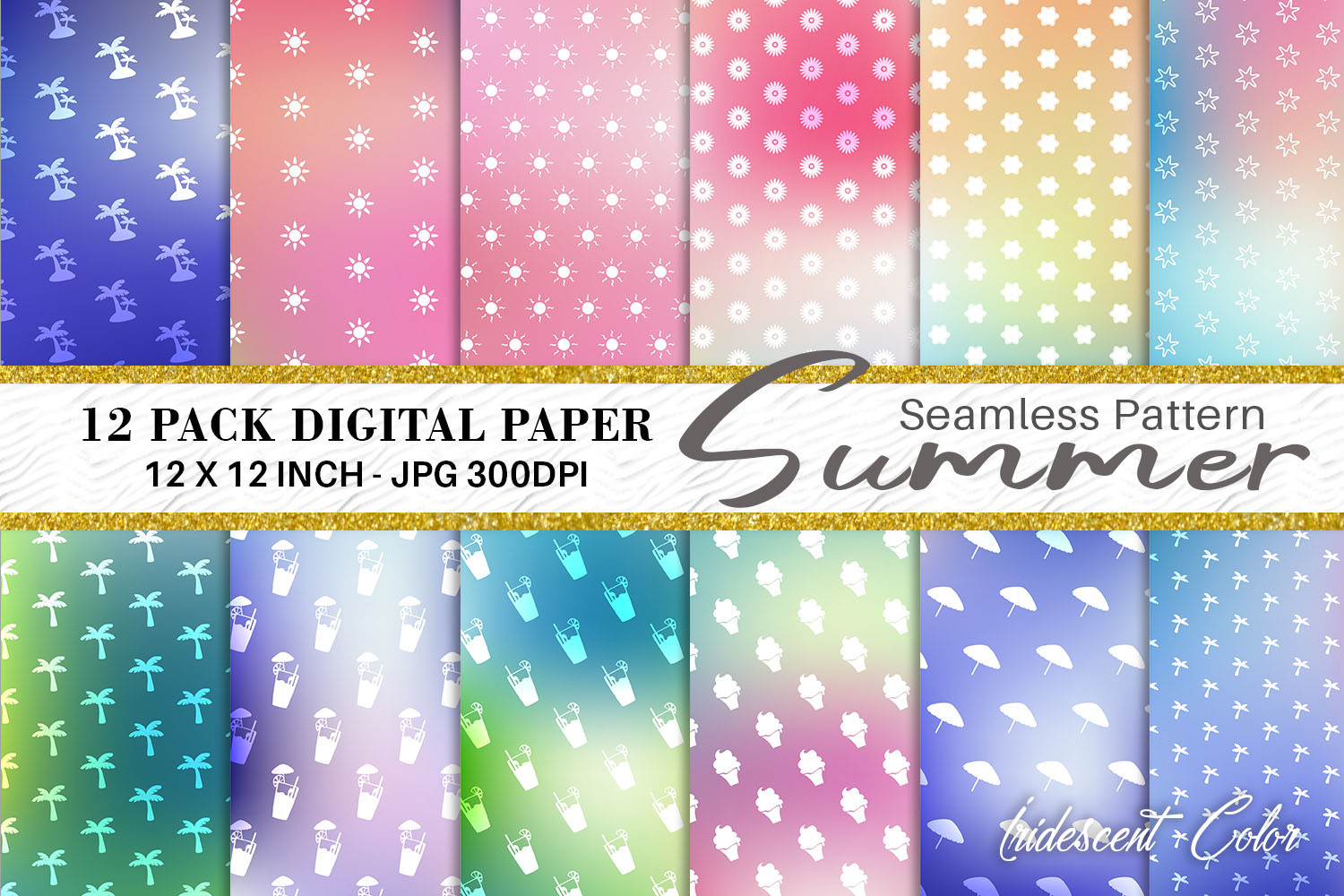 Summer Seamless Digital Paper Background Graphic by Artnoy · Creative ...