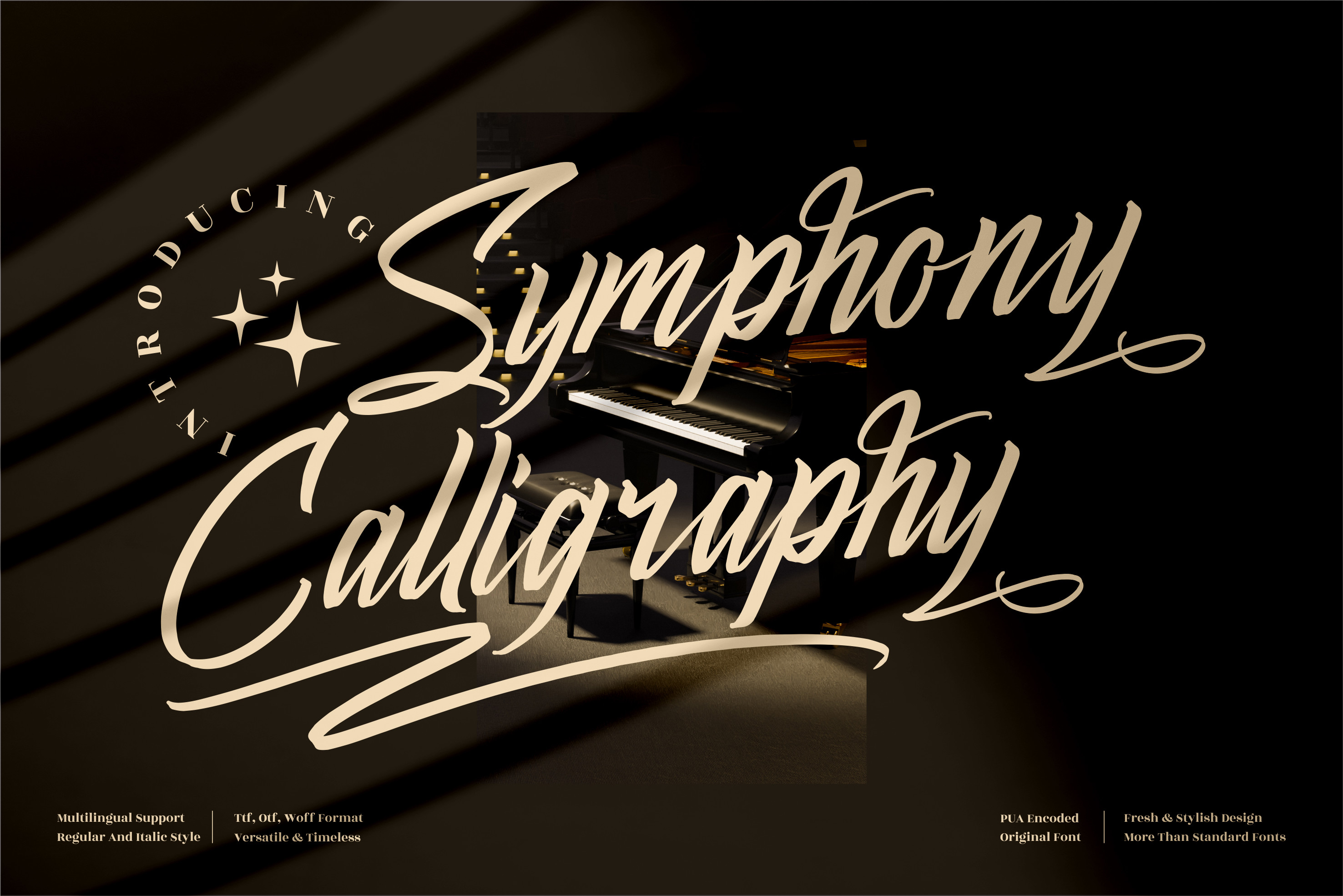 Symphony Calligraphy Font by Perspectype · Creative Fabrica font preview