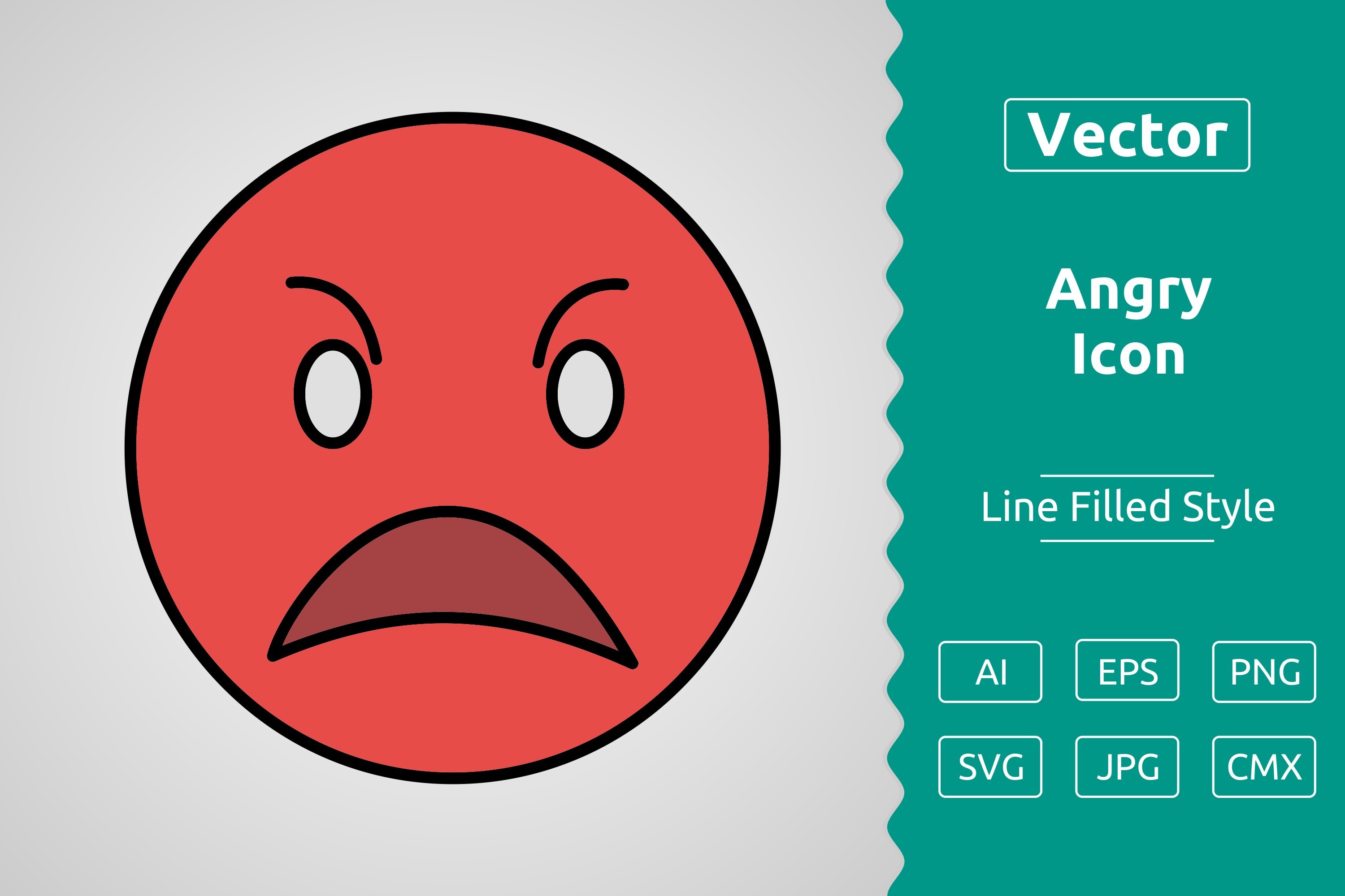 Vector Angry Filled Outline Icon Graphic by Muhammad Atiq · Creative ...
