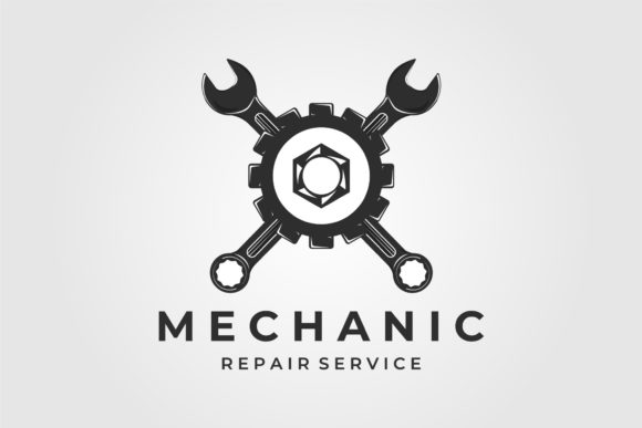 Mechanic Logo Vintage Vector Design