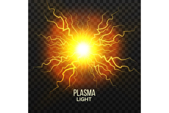 Fireball Plasma Vector. Lightning