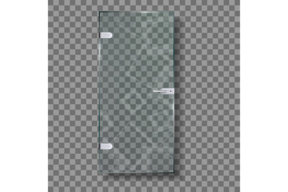 Glass Door with Steel Handle and Hinges