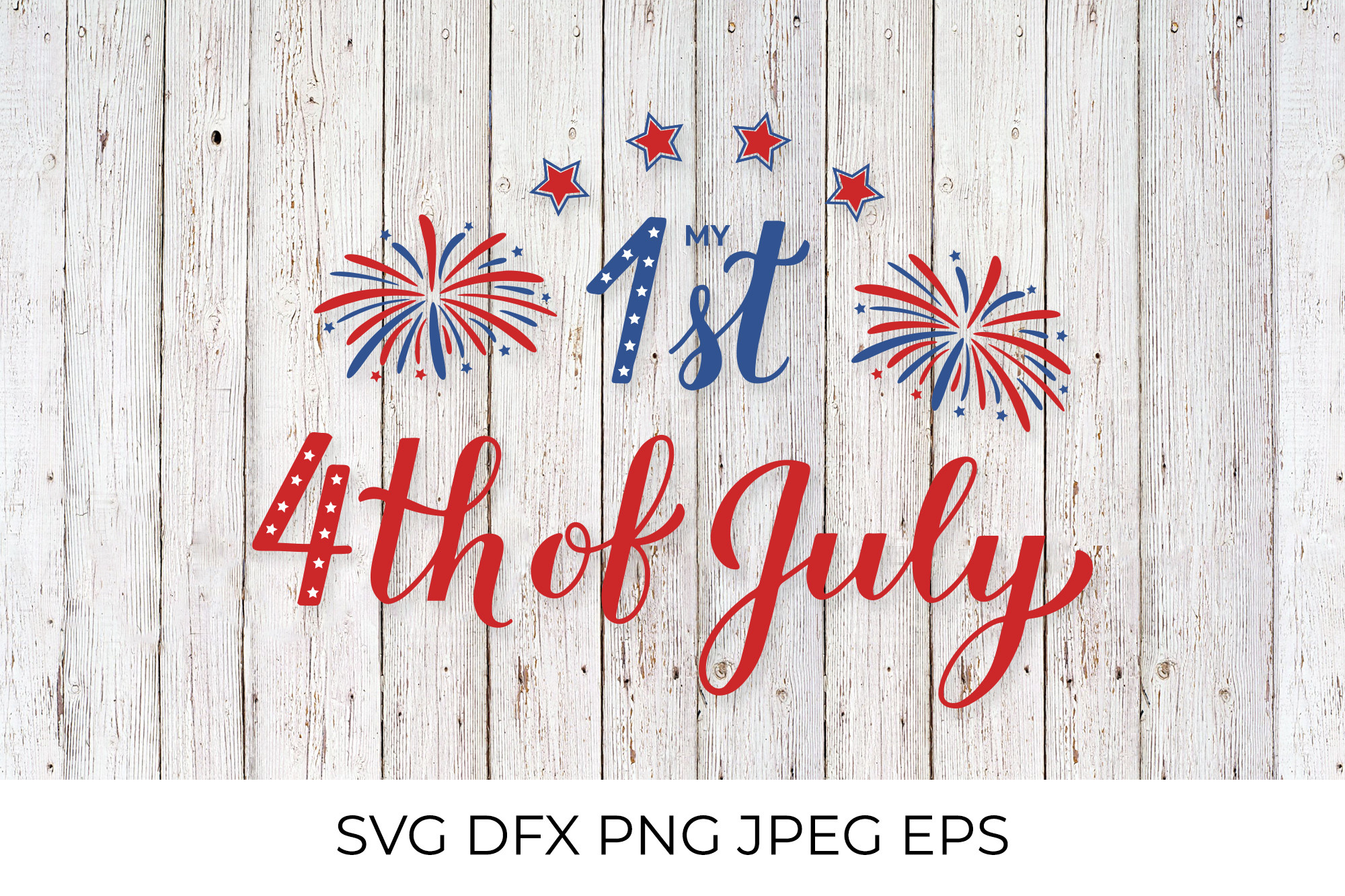 My First 4th of July Lettering Graphic by LaBelezoka · Creative Fabrica