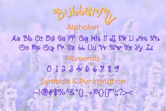 Butterfly Font - Preview 1