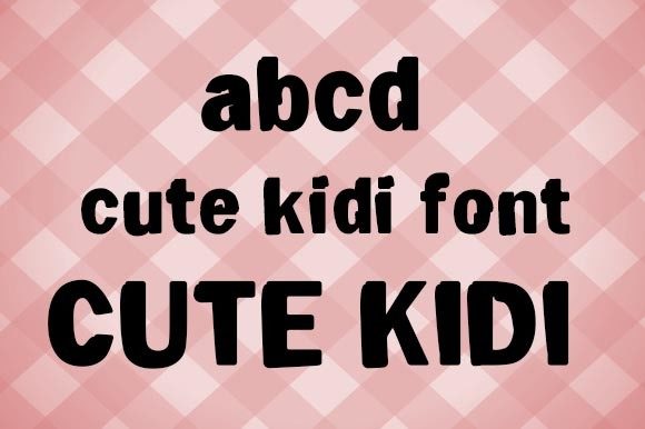 Cute Kidi Font PNG with transparent background - Preview 1