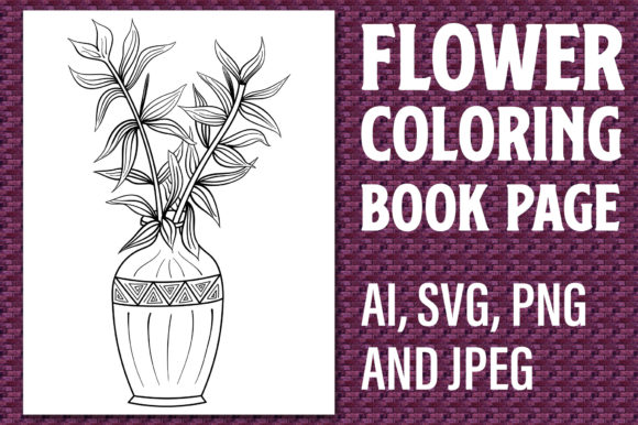 Flower Coloring Book Page for KDP