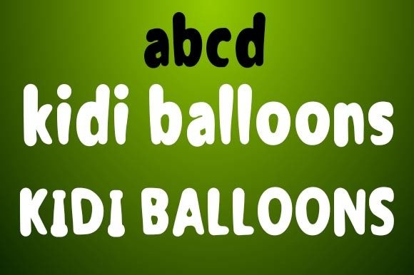 Kidi Balloons Font PNG with transparent background - Preview 1