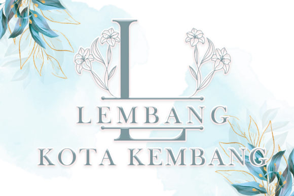 Lily Blossom Line Font PNG with transparent background - Preview 1