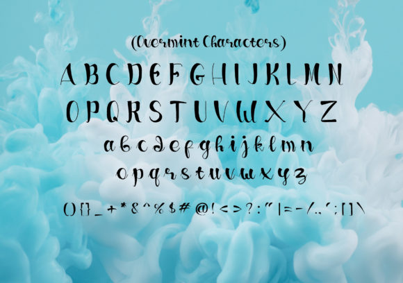 Overmint Font PNG with transparent background - Preview 1
