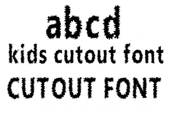 Paper Cutout Font PNG with transparent background - Preview 1