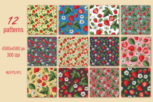 Strawberry - Patterns Graphic by HelgaKOV · Creative Fabrica