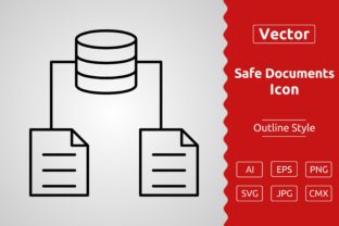 Vector Safe Documents Outline Icon Graphic by Muhammad Atiq · Creative ...