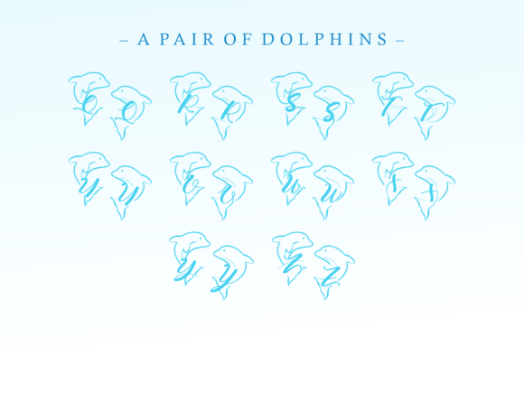 A Pair of Dolpins Font - Preview 2