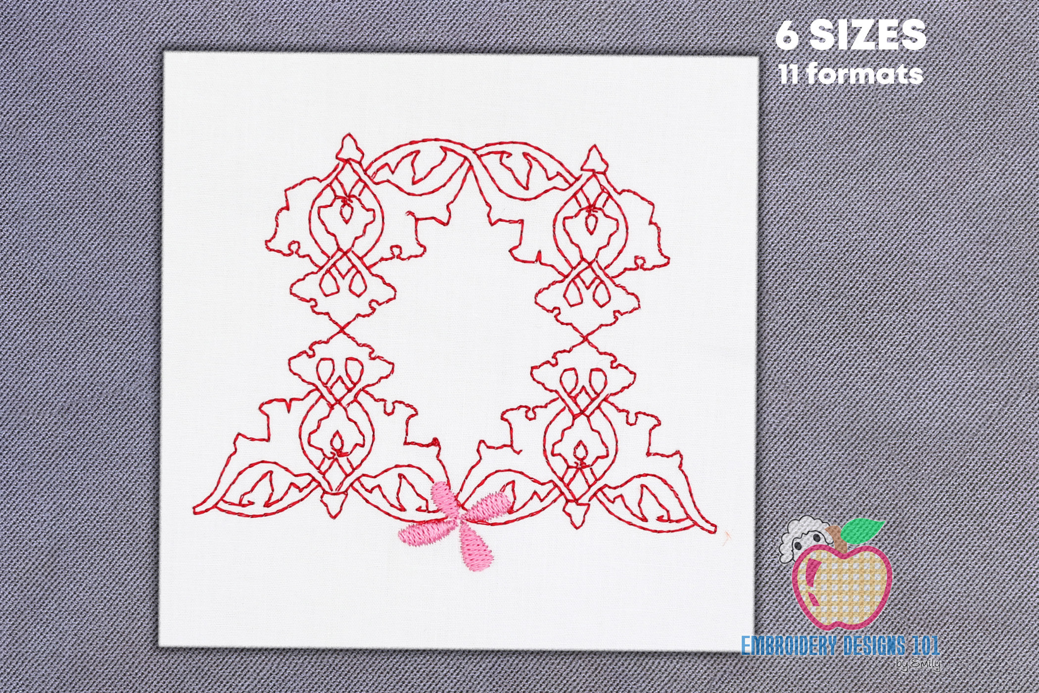 Floral Quilting Line Art