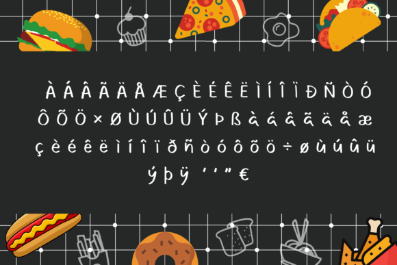 Foodlist Font PNG with transparent background - Preview 2