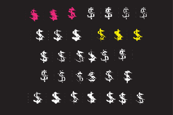 Glitch Dollar Font - Preview 1