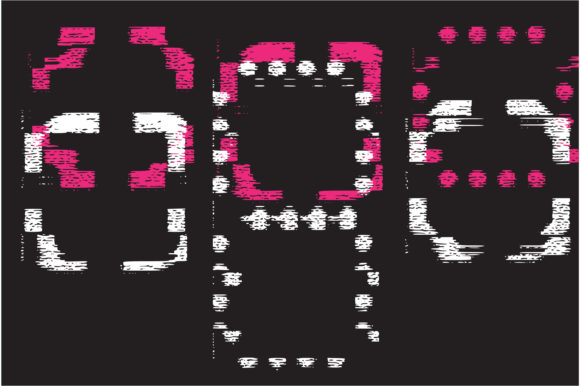 Glitch Shapes Font PNG with transparent background - Preview 2