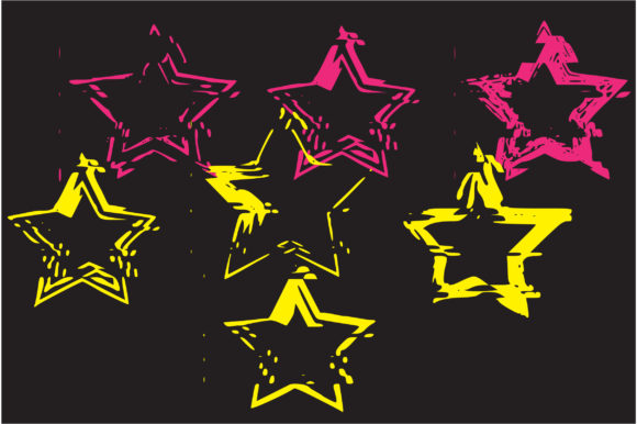 Glitch Stars Font PNG with transparent background - Preview 2