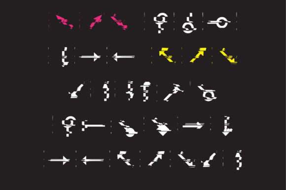Glitched Arrows Font - Preview 1