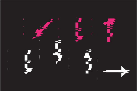 Glitched Arrows Font - Preview 2