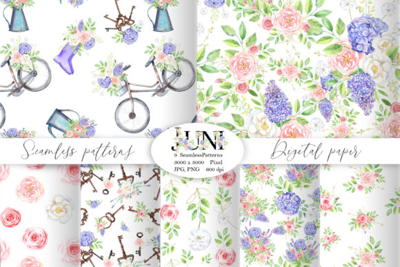 JUNI Seamless Patterns Graphic Patterns By evgenia_art_art