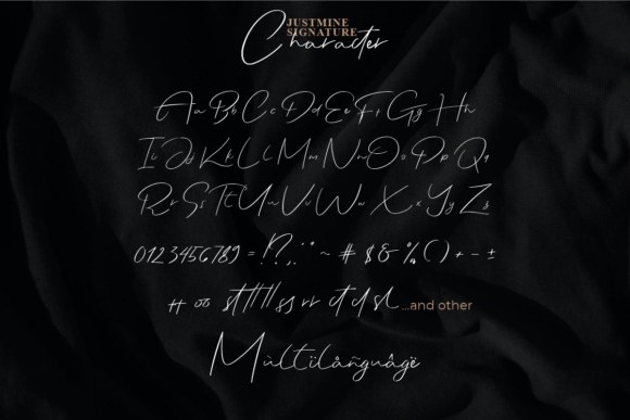 Justmine Signature Font PNG with transparent background - Preview 3