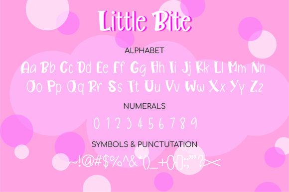 Little Bite Font PNG with transparent background - Preview 1
