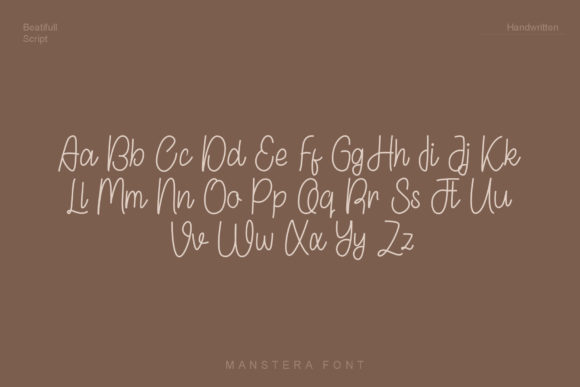 Manstera Font PNG with transparent background - Preview 2