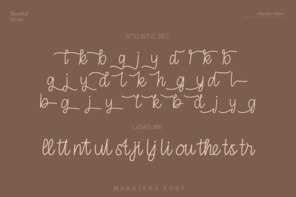 Manstera Font PNG with transparent background - Preview 3