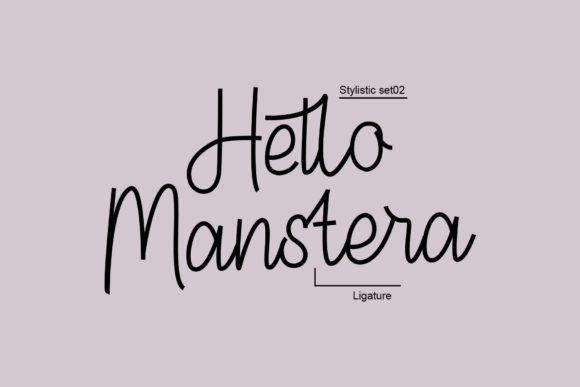 Manstera Font PNG with transparent background - Preview 4