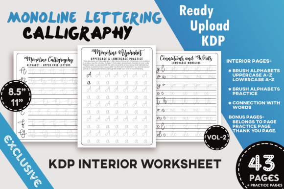 Monoline Calligraphy Letters