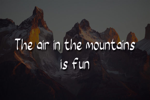 Mountain Air Font PNG with transparent background - Preview 3
