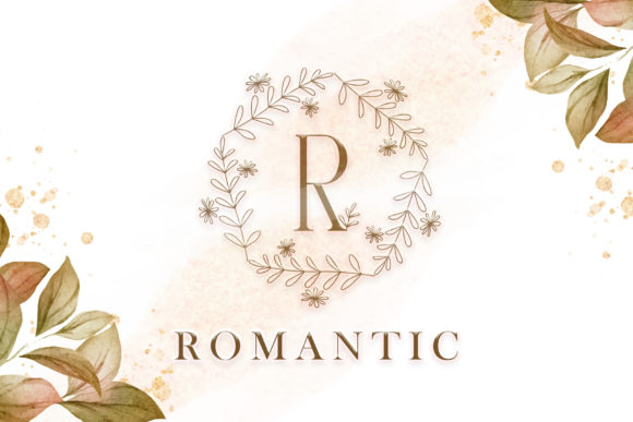 Petite Floral Monogram Font PNG with transparent background - Preview 1