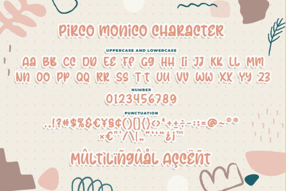 Pirco Monico Font PNG with transparent background - Preview 5