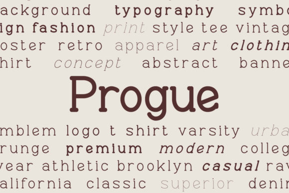 Progue Font font preview - 3