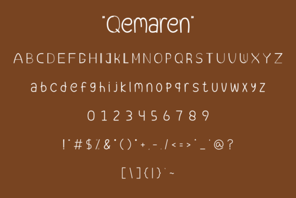Qemaren Font PNG with transparent background - Preview 4
