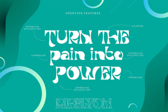 Ribelyon Font PNG with transparent background - Preview 4
