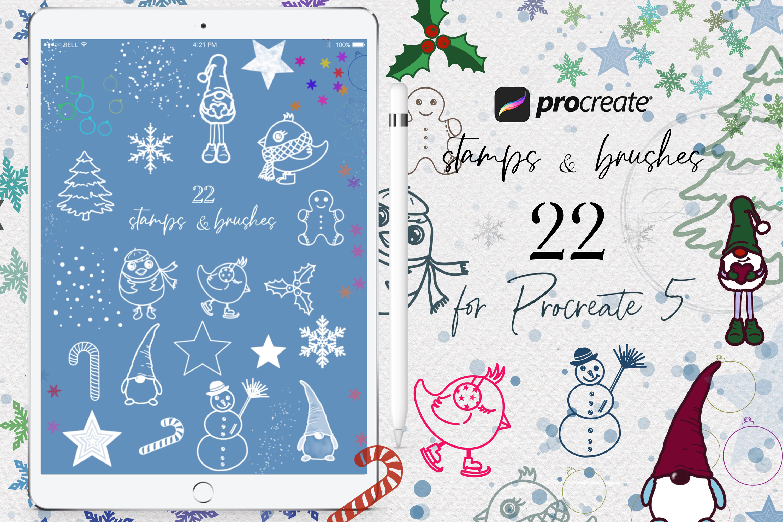 Winter Procreate Brushes & Stamps - photo 1