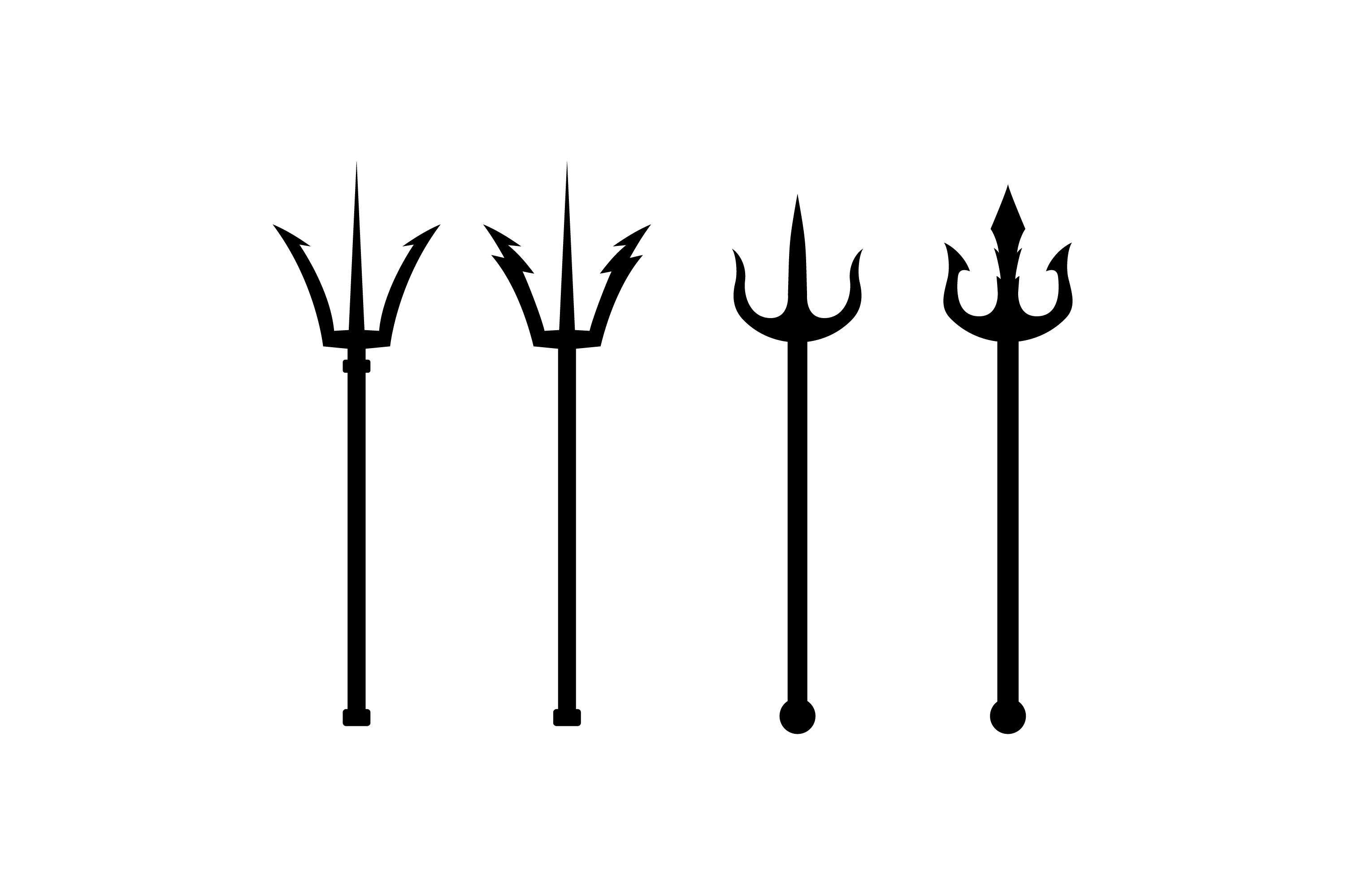 Set of Trident Triton King of Water Sign Graphic by Roossoo 