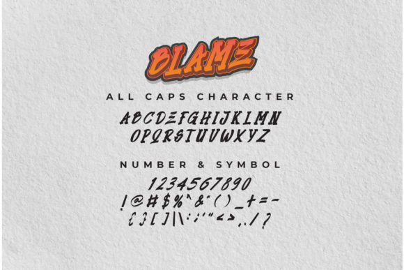 Blame Font - Preview 1