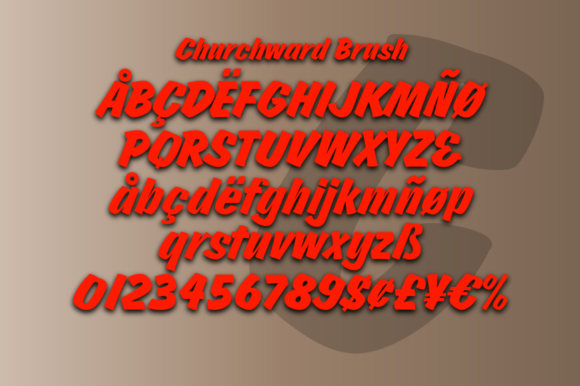 Churchward Brush Font - Preview 4