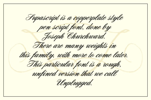 Churchward Supascript Font - Preview 1