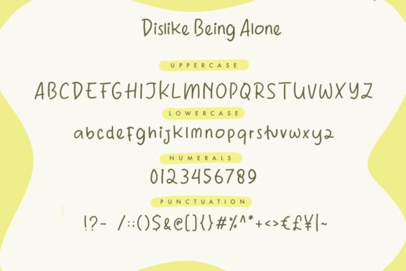Dislike Being Alone Font - Preview 2