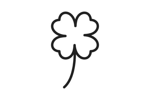 Four Leaf Clover Line Icon