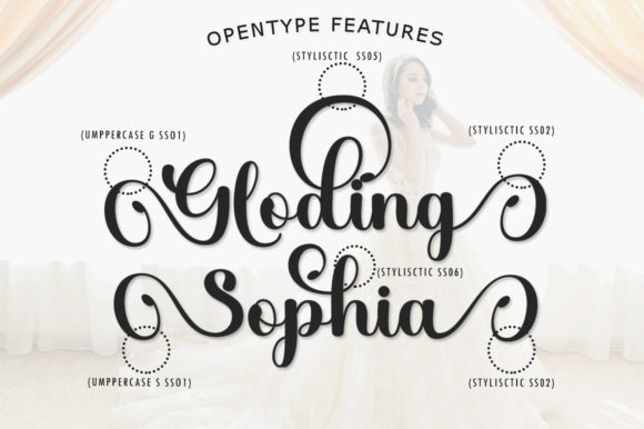 Gloding Sophia Script Font - Preview 4