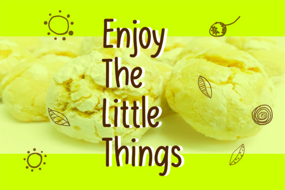 Lemon Cookies Font PNG with transparent background - Preview 3